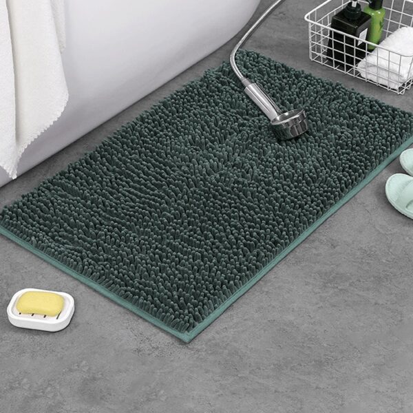 Chenille Non Slip Bath Mat Soft Plush Bathroom Mat - Image 8