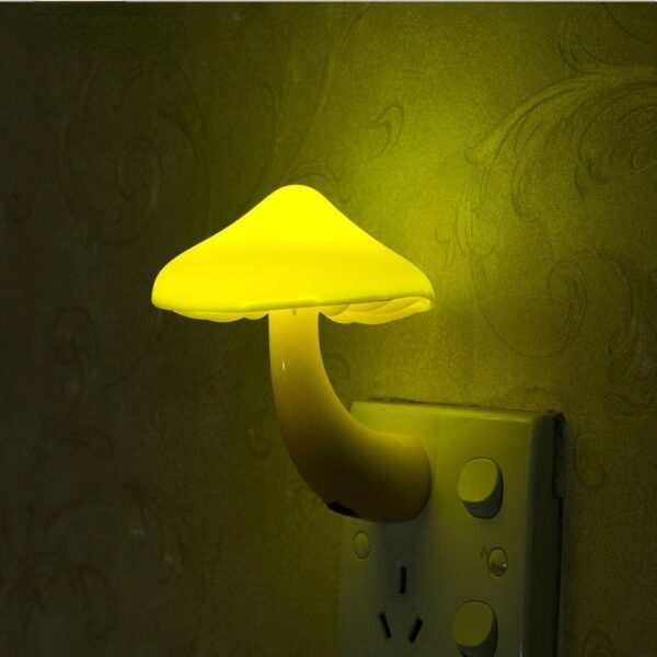 EU US Plug LED Night Light Mushroom Wall Socket Lights Lamp for Bedroom Home Decoration