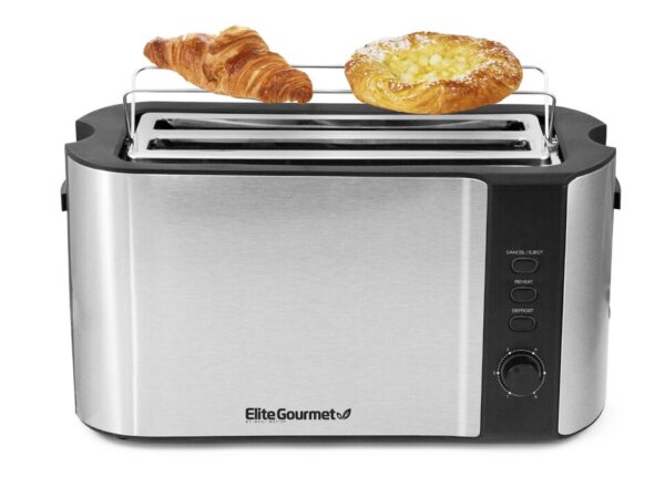 Elite Cuisine Elite Gourmet ECT-3100 4 Slice Long Toaster Bread Toaster - Image 5