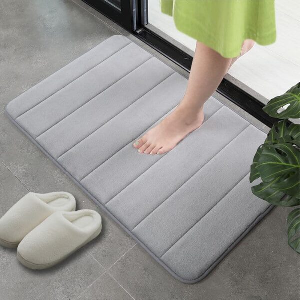 Non Slip Bathroom Mat Household Soft Coral Fleece Absorbent - Image 22