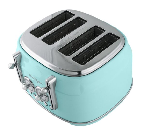 CLTOS4AQ Classic Retro 4-Slice Toaster, Aqua - Image 4