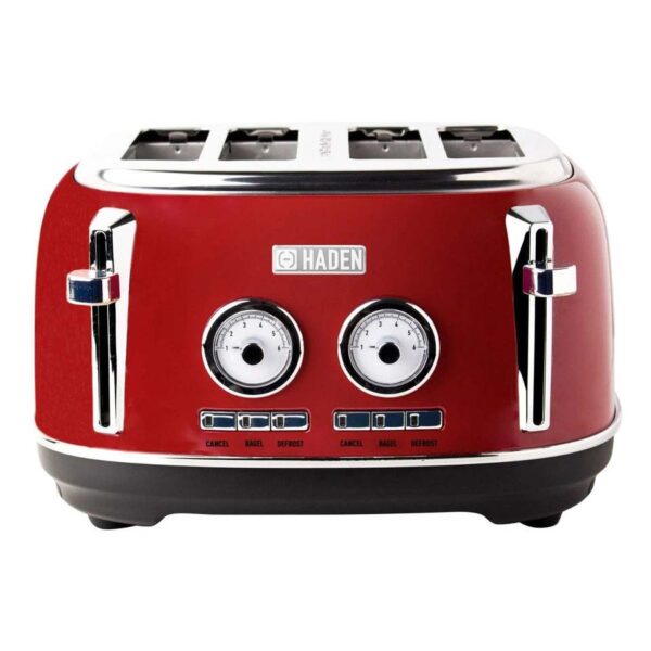 Dorset Stainless Steel 4-Slice Toaster, Red - 75040