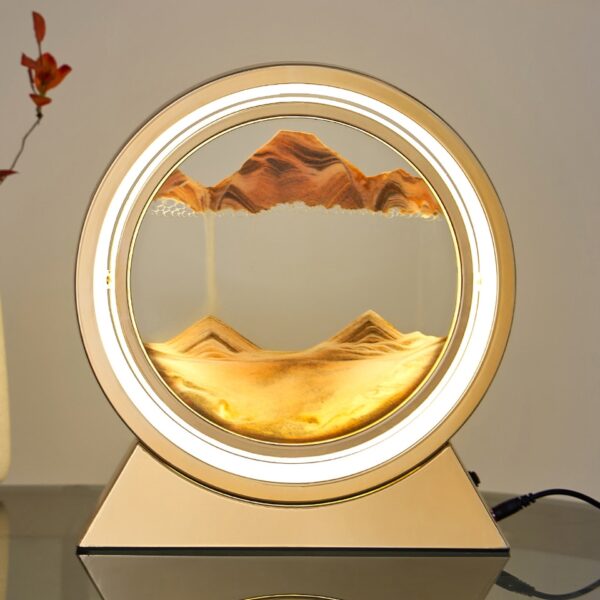 LED Light Creative Quicksand Table Lamp Moving Sand Art Picture 3D Hourglass Deep Sea Sandscape Bedroom Lamp - Image 27