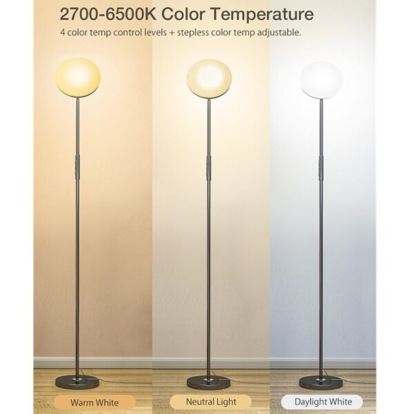 24W Modern LED Floor lamp Remote Control OR Touch - Image 2