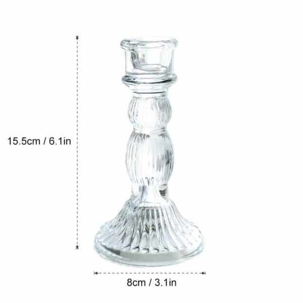 Clear Glass Candle Holders Wedding Table Centerpiece - Image 10