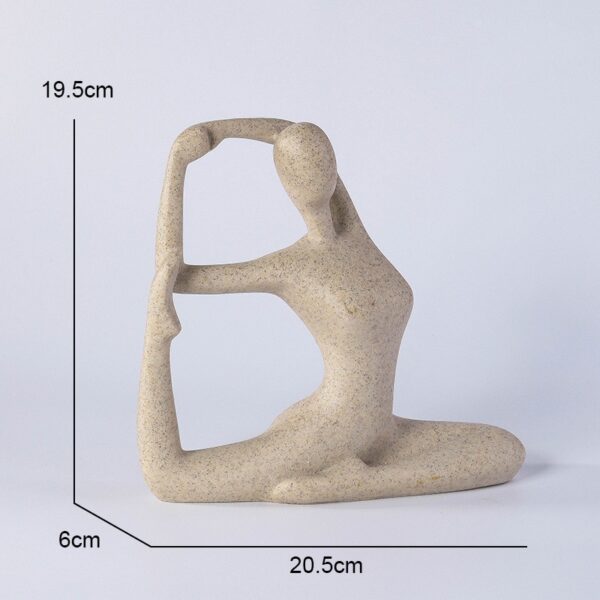 Nordic Simple Yoga Figure Statue Resin Figurine Office - Image 9