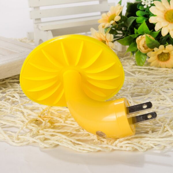 EU US Plug LED Night Light Mushroom Wall Socket Lights Lamp for Bedroom Home Decoration - Image 2