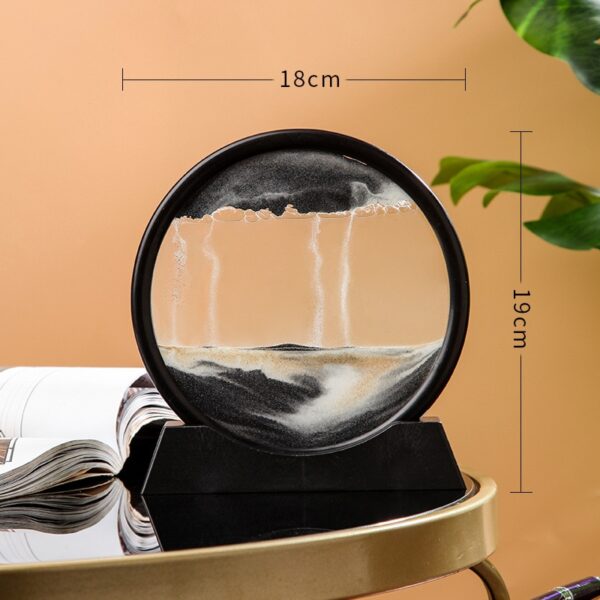 LED Light Creative Quicksand Table Lamp Moving Sand Art Picture 3D Hourglass Deep Sea Sandscape Bedroom Lamp - Image 10