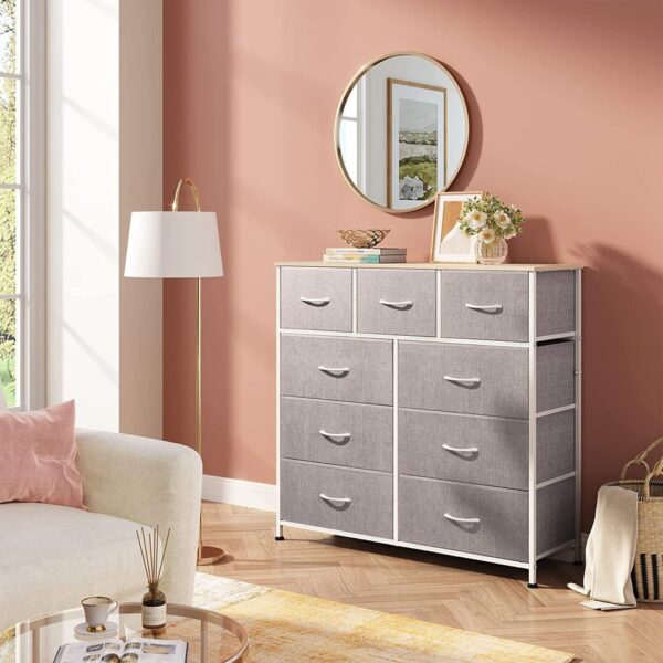 9 drawer dresser, fabric storage tower in bedroom, corridor, nursery and wardrobe - Image 4