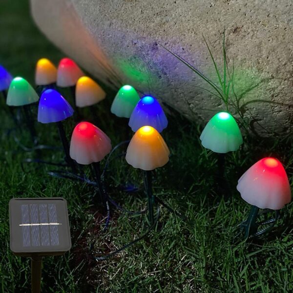 LED Solar Lights Waterproof Cute Mushroom - Image 2