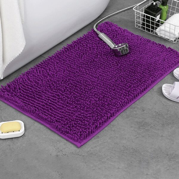 Chenille Non Slip Bath Mat Soft Plush Bathroom Mat - Image 2