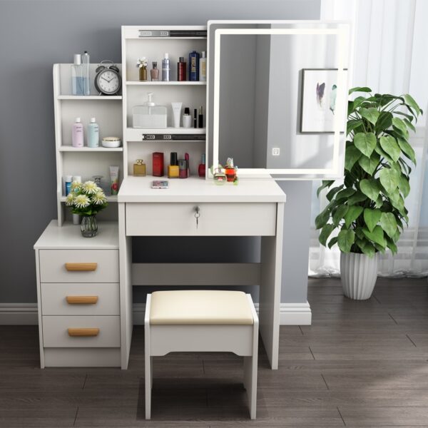 LED Dressing Table Storage Cabinet Integrated Dressers Bedroom Small Dressing Tables Modern Minimalist - Image 4