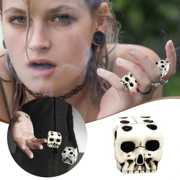 Halloween Skeleton Dice Novelty Horror Skull Bone Dice Six Sided Skeleton Club Bar Party Game - Image 6