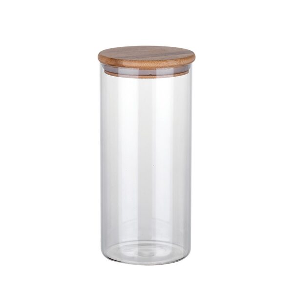 Mason Candy Jar For Spices Glass bamboo Cover - Image 11