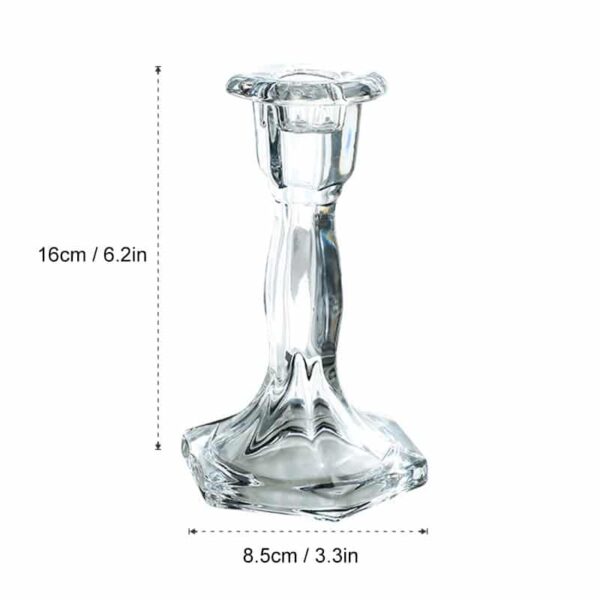 Clear Glass Candle Holders Wedding Table Centerpiece - Image 3