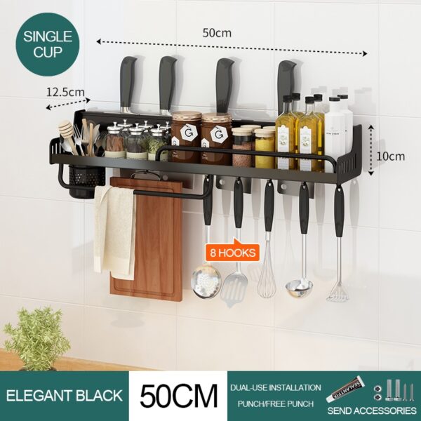 Kitchen Organizer Multifunctional Wall-mounted Spice Rack - Image 5