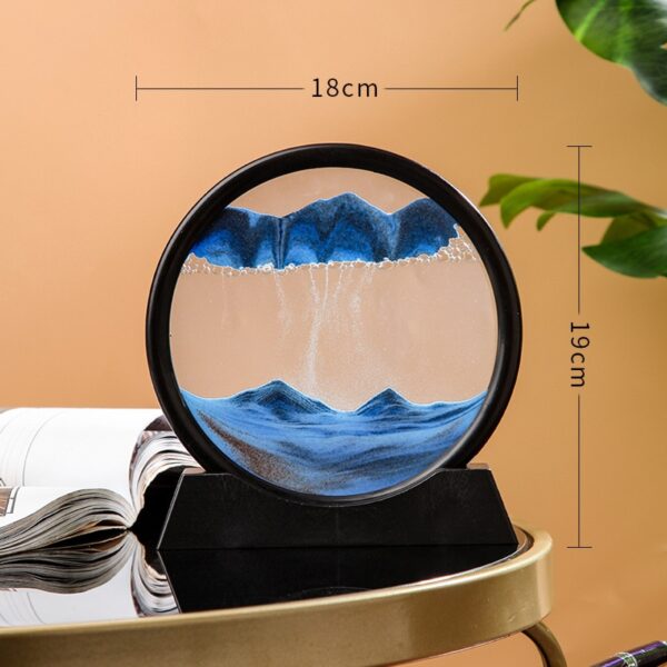 LED Light Creative Quicksand Table Lamp Moving Sand Art Picture 3D Hourglass Deep Sea Sandscape Bedroom Lamp - Image 33