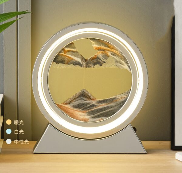 LED Light Creative Quicksand Table Lamp Moving Sand Art Picture 3D Hourglass Deep Sea Sandscape Bedroom Lamp - Image 20