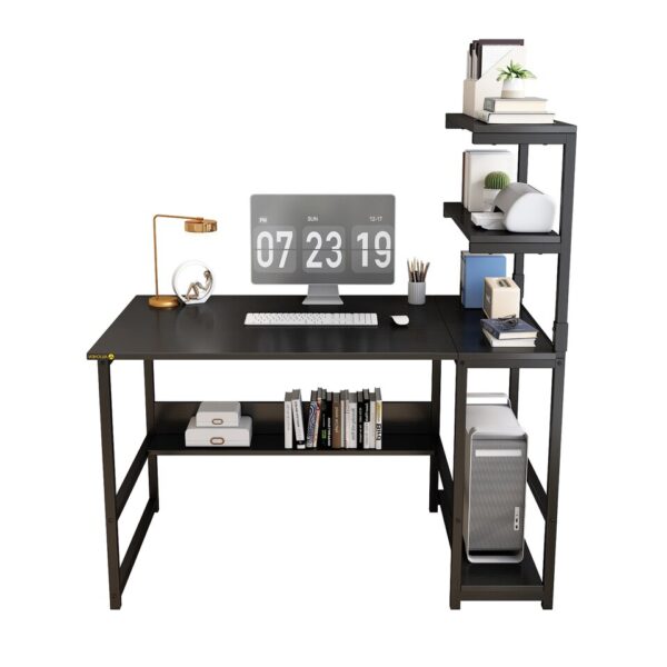 Computer Desk with 4-Tier Storage Shelves and Tower Shelf - Image 2