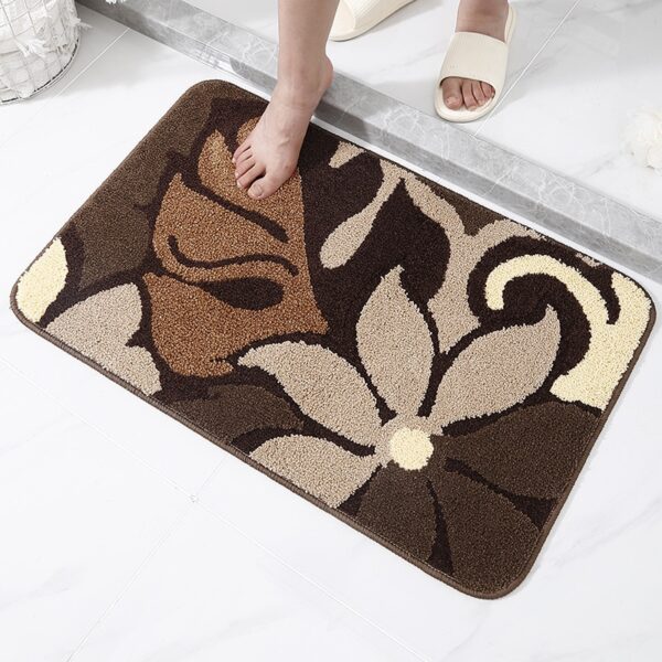 Leaves Non-Slip Bath Floor Mat Bathroom Fluffy Cashmere - Image 14