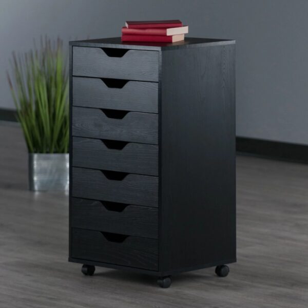 Winsome Wood Halifax 7-Drawer Cabinet, Black Finish - Image 3