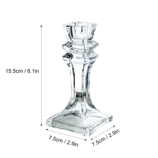 Clear Glass Candle Holders Wedding Table Centerpiece - Image 7