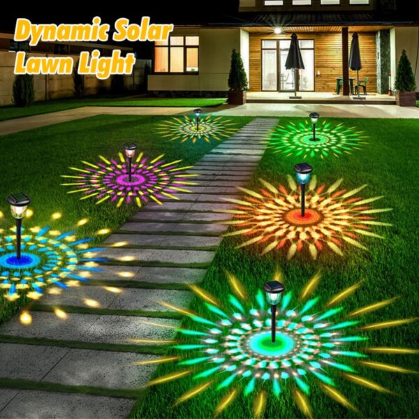 LED Solar Outdoor Lights Garden Lamp RGB Multi-Color  Waterproof Solar Lights