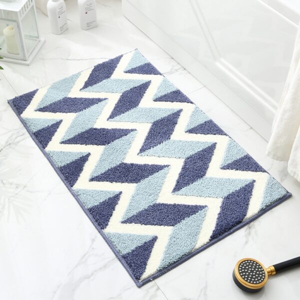 Leaves Non-Slip Bath Floor Mat Bathroom Fluffy Cashmere - Image 11