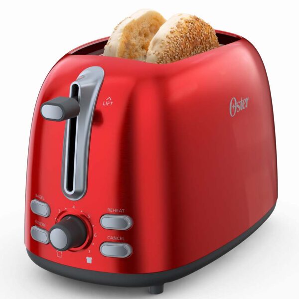 Fast shipping 2-Slice Toaster, Candy Apple Red kitchen bread grill Toasting Machine