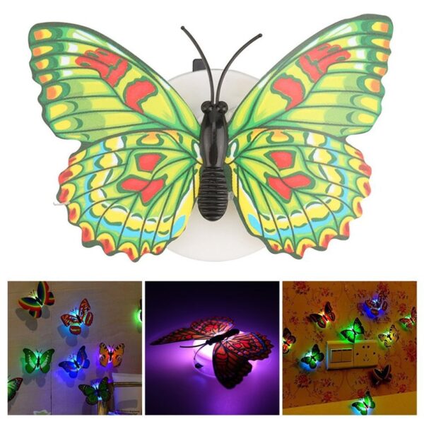 Butterfly Night Lights Pasteable 3D Butterfly Wall Stickers Lamps 1/5PCS Home Decoration - Image 7