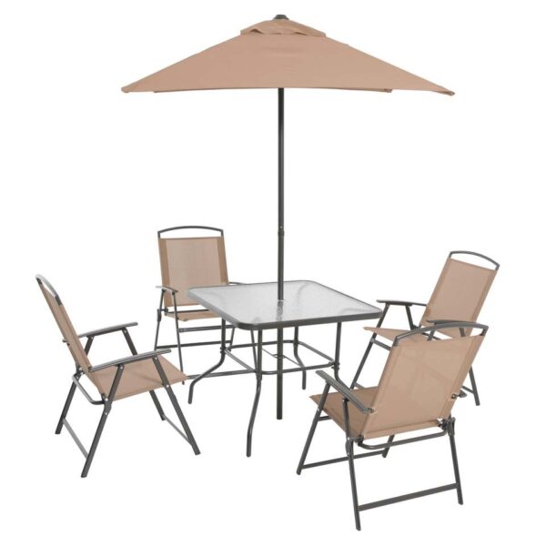 Mainstays Albany Lane 6 Piece Outdoor Patio Dining Set, Grey - Image 7