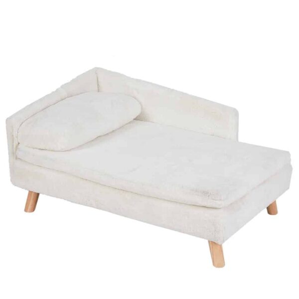 Elevated Pet Bed,Nordic Pet Stool Bed with Cozy Pad Waterproof, Pet Sofa Bed with Sturdy Wood Legs - Image 3