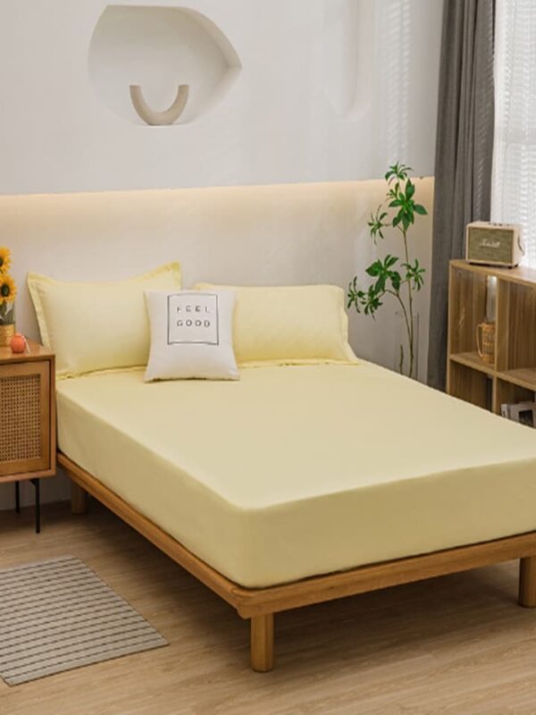 Bed Cover Smooth Microfiber Mattress Protector Waterproof Fitted Sheet Anti-mite Mattress Pad - Image 4