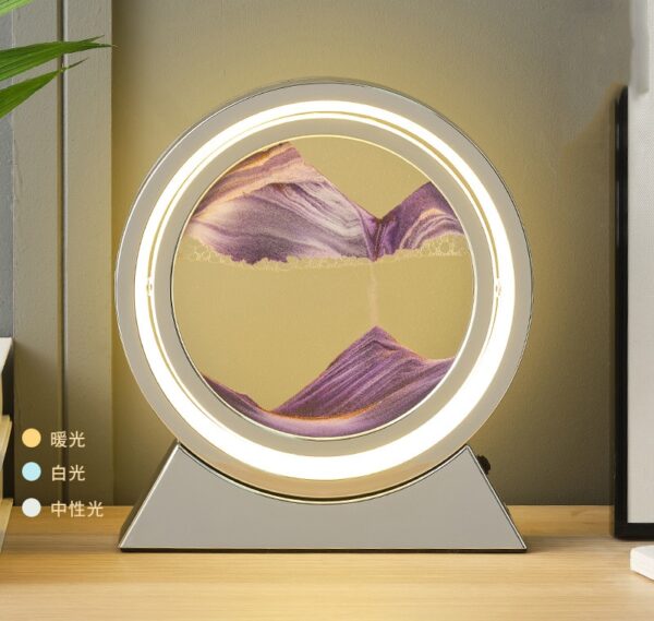 LED Light Creative Quicksand Table Lamp Moving Sand Art Picture 3D Hourglass Deep Sea Sandscape Bedroom Lamp - Image 21