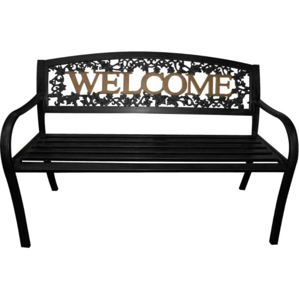 Leigh Country Outdoor Raised Metal Bench - Image 6