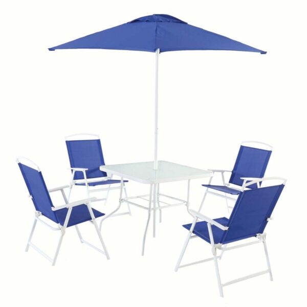 Mainstays Albany Lane 6 Piece Outdoor Patio Dining Set, Grey - Image 9