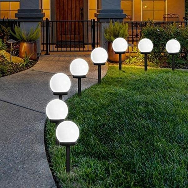 Round Bulb Shaped Solar Light Outdoor LED Globe - Image 2