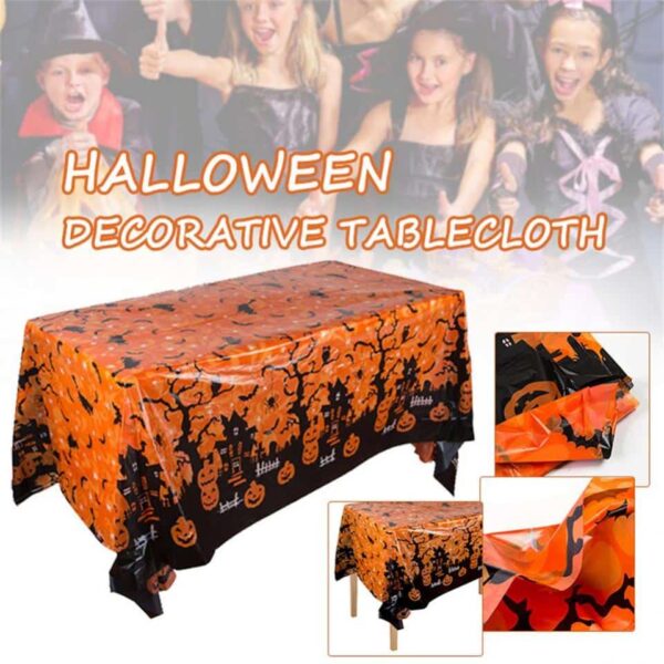 Halloween Disposable Tablecloths Pumpkin Ghost Bat Theme - Image 8