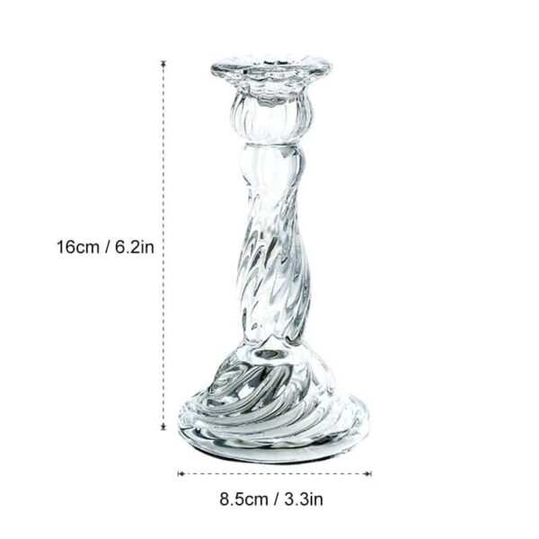 Clear Glass Candle Holders Wedding Table Centerpiece - Image 6