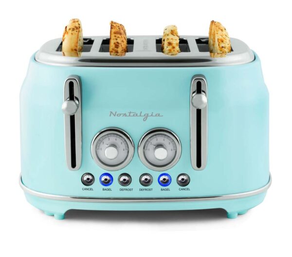 CLTOS4AQ Classic Retro 4-Slice Toaster, Aqua