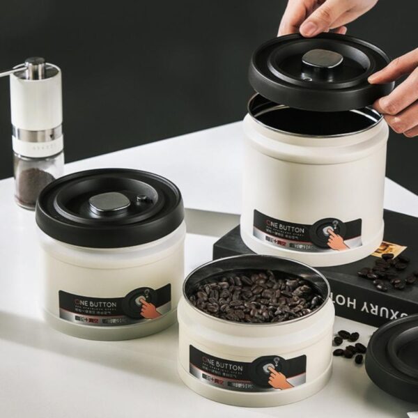 Stainless Steel Airtight Coffee Container Storage Canister Coffee Bean Jar - Image 2