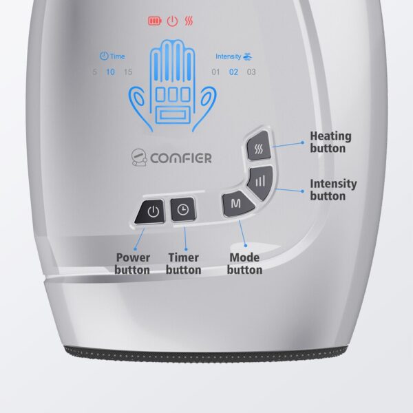 Comfier Electric Hand Massager with Heat Compression Palm Finger Massage Machine For Relax - Image 2