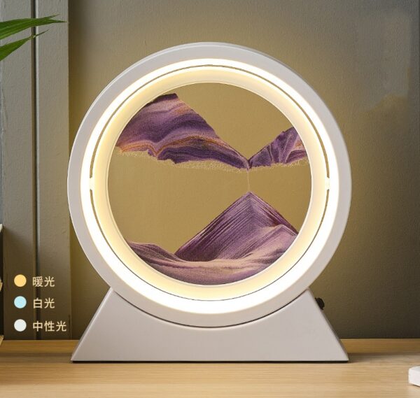 LED Light Creative Quicksand Table Lamp Moving Sand Art Picture 3D Hourglass Deep Sea Sandscape Bedroom Lamp - Image 25