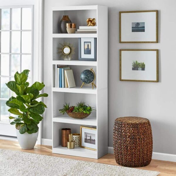 Bookshelf Framed 5-Shelf Stylish Bookcase - Image 2