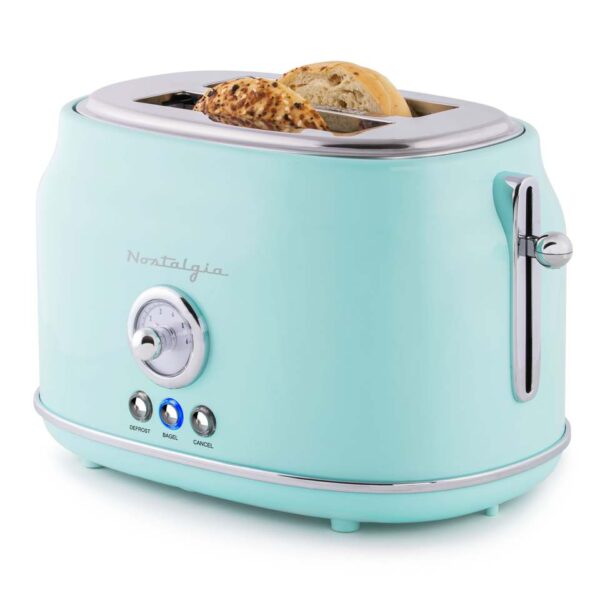 CLTOS4AQ Classic Retro 4-Slice Toaster, Aqua - Image 2