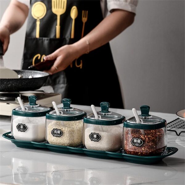 Herb Spice Jars Pots Kitchen Storage - Image 5