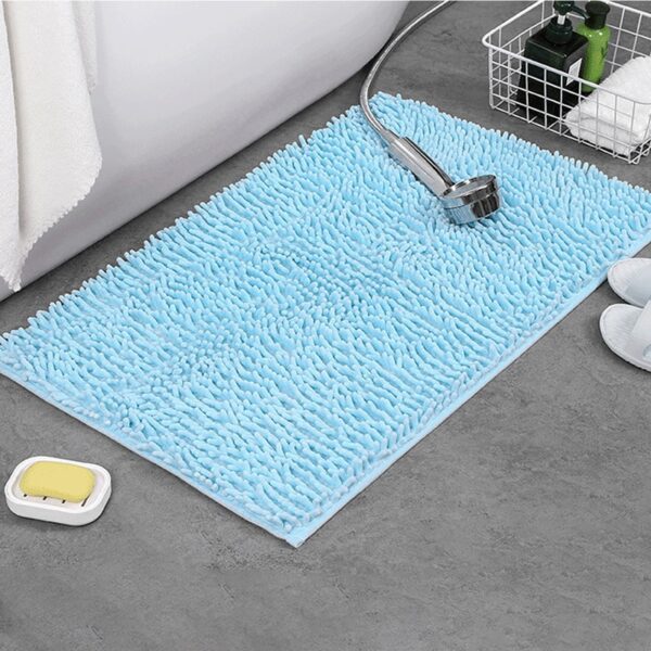 Chenille Non Slip Bath Mat Soft Plush Bathroom Mat - Image 4