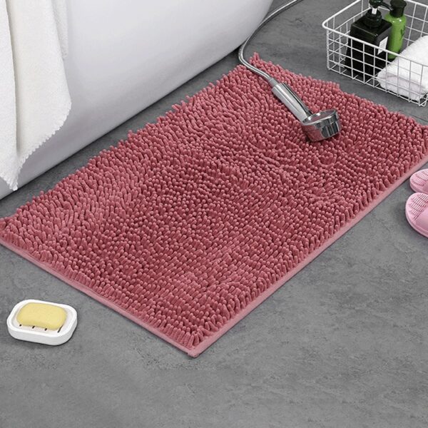 Chenille Non Slip Bath Mat Soft Plush Bathroom Mat - Image 20