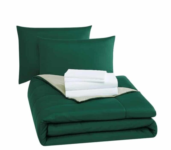 Mainstays Green 7 Piece Bed in a Bag Comforter Bedding Set with Sheets - Image 3