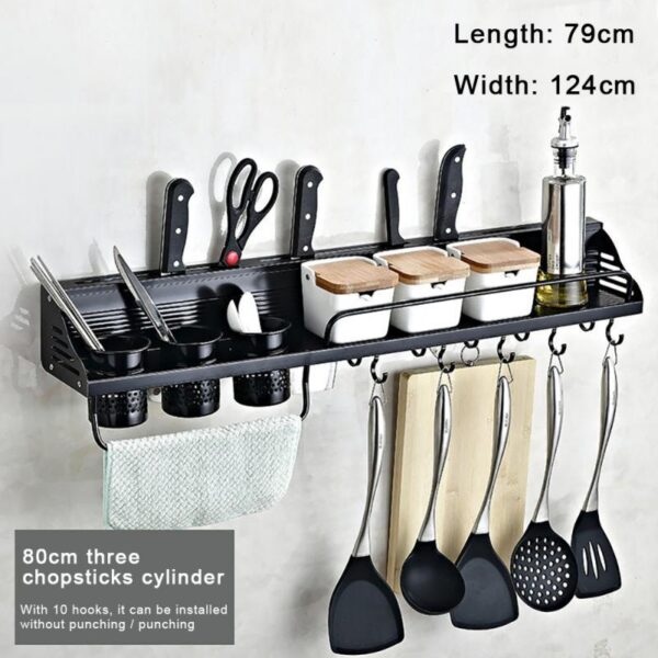 Spice Racks Kitchen Storage Shelf Wall-mounted - Image 14